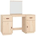 vidaXL Ensemble de coiffeuse avec miroir Bois de pin solide