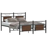 vidaXL Cadre de lit sans matelas chêne marron 140x200 cm