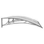 vidaXL Auvent de porte Gris 150x100 cm Polycarbonate