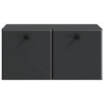 vidaXL Meuble TV mural 59 5 x 41 x 30 cm Noir Bois d'ingénierie