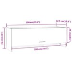 vidaXL Garde-robe Sonoma gris 100x32 5x35 cm Bois d'ingénierie