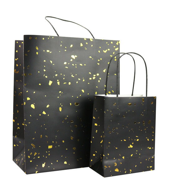 Sac cadeau noir et doré 2 pièces