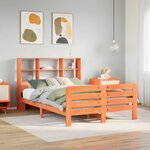 vidaXL Cadre de lit sans matelas cire marron 160x200cm bois pin massif