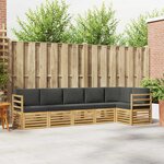 vidaXL Ensemble de canapés d'extérieur 6 pc Blanc et anthracite