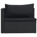 Salon de jardin meuble d'extérieur ensemble de mobilier 5 pièces avec coussins résine tressée noir 02_0016474