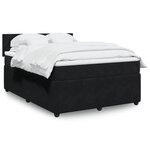vidaXL Sommier à lattes de lit avec matelas Noir 140x200 cm Velours