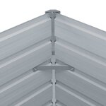 vidaXL Lit surélevé de jardin Acier galvanisé 400x80x77 cm Gris