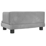 vidaXL Canapé pour enfants gris clair 60x40x30 cm velours