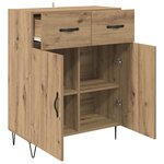 vidaXL Buffet Chêne artisanal 69 5 x 34 x 90 cm Bois d'ingénierie