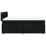 vidaXL Sommier à lattes de lit avec matelas Noir 160x200 cm Tissu