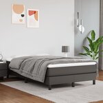 vidaXL Sommier à lattes de lit avec matelas gris 120x190 cm similicuir