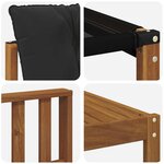 vidaXL Ensemble de canapés d'extérieur 5 pc Naturel et Noir