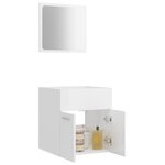 vidaXL Ensemble de meubles de bain 2 Pièces Blanc brillant Aggloméré
