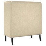 vidaXL Canapé à Haut Dossier Crème 109 x 56 x 121 cm tissu