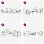 vidaXL Ensemble de canapés d'extérieur 8 pc Blanc et gris clair