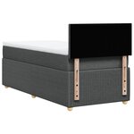vidaXL Sommier à lattes de lit et matelas Gris foncé 90x190 cm Tissu