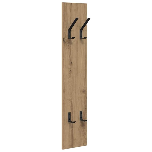 vidaXL Porte-manteau mural chêne artisanal 20 x 1.5 x 100 cm