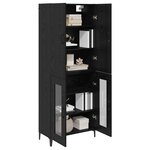 vidaXL Haut Armoire Chêne noir 69 5 x 34 x 180 cm Bois d'ingénierie