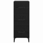 vidaXL Buffet Chêne noir 34 5 x 34 x 90 cm Bois d'ingénierie