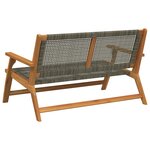 vidaXL Banc de jardin gris 122x76x73 5 cm en bois massif d'acacia