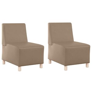 vidaXL Unité de Sofa Modulaire Sans Accoudoirs 2 Pièces Cappuccino
