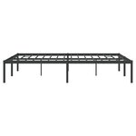 vidaXL Cadre de lit métal sans matelas noir 140x190 cm