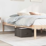 vidaXL Boîte de rangement avec fenêtre transparente 2 Pièces Gris