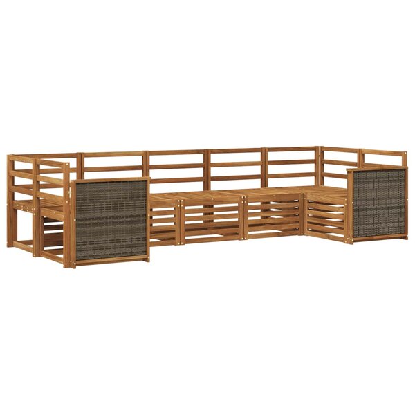vidaXL Ensemble de canapés d'extérieur 6 pc Naturel