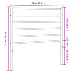 vidaXL Tête de lit de remplacement métal blanc 80 cm