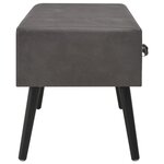 vidaXL Banc avec tiroirs 80 cm Gris Similicuir