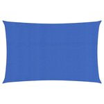 vidaXL Voile d'ombrage 160 g/m² rectangulaire bleu 4x7 m PEHD