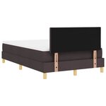 vidaXL Lit à ressorts avec matelas Marron foncé 120 x 200 cm tissu