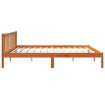 vidaXL Cadre de lit sans matelas cire marron 200x200cm bois pin massif