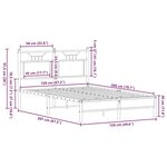 vidaXL Cadre de lit sans matelas chêne marron 120x200 cm