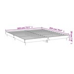 vidaXL Cadre de lit sonoma gris 180x200 cm bois d'ingénierie