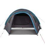 vidaXL Tente de camping à dôme 4 personnes bleu imperméable