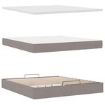 VidaXL Cadre de lit ottoman avec matelas taupe 160x200 cm tissu