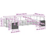 vidaXL Ensemble de canapés d'extérieur 10 pc Naturel et Beige