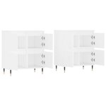 vidaXL Buffets 2 Pièces blanc bois d'ingénierie