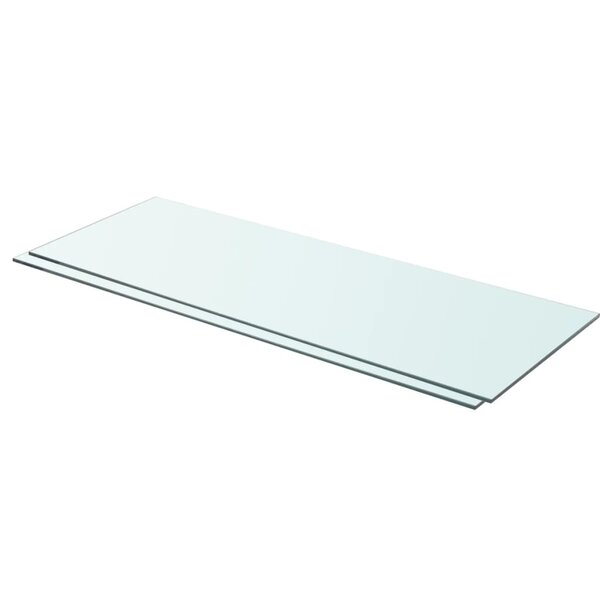 vidaXL Panneaux d'étagère 2 Pièces Verre Transparent 80 x 30 cm