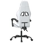 vidaXL Chaise de jeu Blanc et noir Similicuir