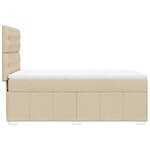 vidaXL Sommier à lattes de lit avec matelas Crème 90x200 cm Tissu