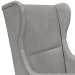 vidaXL Fauteuil Gris clair Velours