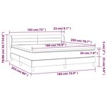 vidaXL Sommier à lattes de lit avec matelas Crème 180x200 cm Tissu