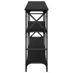 vidaXL Table console Chêne noir 150 x 29 x 76 5 cm Bois d'ingénierie
