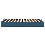 VidaXL Cadre de lit ottoman sans matelas bleu 200x200 cm tissu