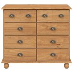 vidaXL Commode 'ASKIM'Marron miel 91x40x79 cm en pin massif