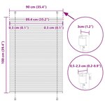 vidaXL Store plissé rose 90x100 cm largeur du tissu 89 4 cm polyester