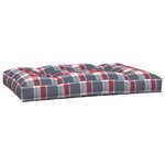 vidaXL Coussins de palette lot de 2 motif à carreaux rouge tissu