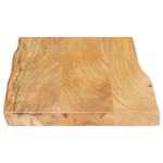 vidaXL Dessus de table 60x40x2 5 cm bord vivant bois massif manguier
